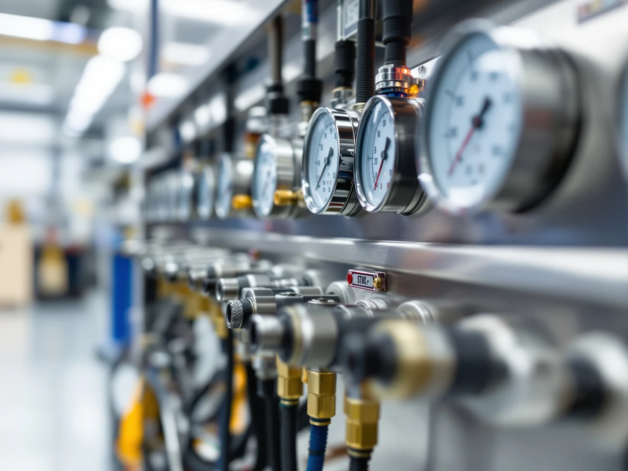 Illustration of hydraulic power packs for test and training benches (generated image)