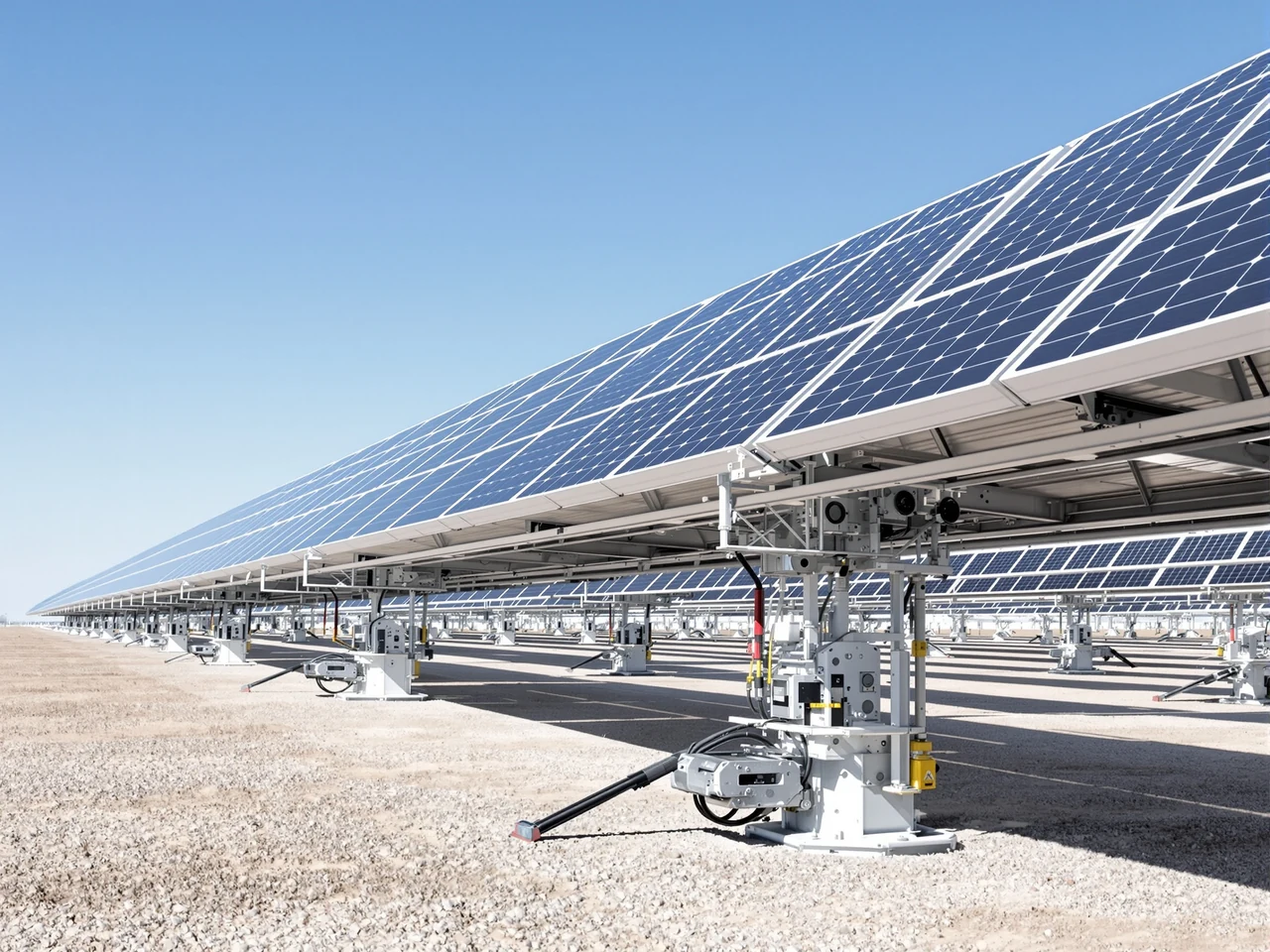 Illustration of hydraulic power packs for renewable energy (generated image)
